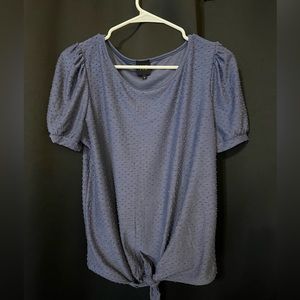 Blue top with front tie